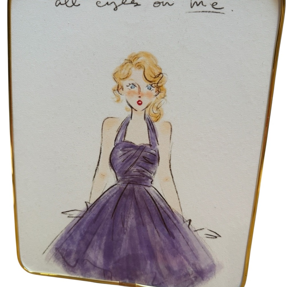 Taylor Swift Inspired Purple Dress Fashion Illustration Canvas